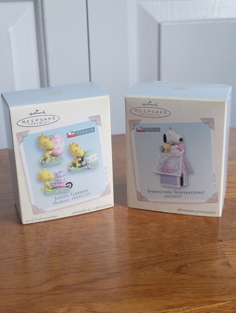 Hallmark Snoopy And Woodstock Springtime Ornaments